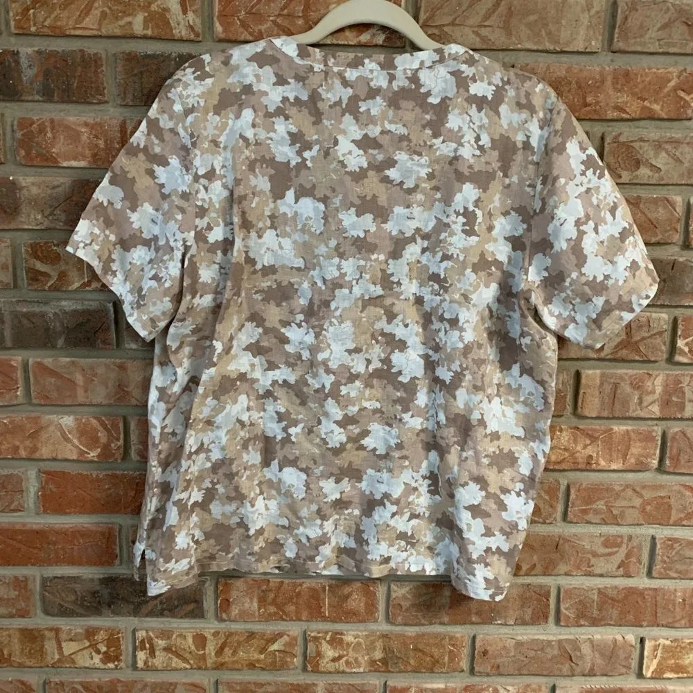 NWT Women’s Orvis Odor Control Outsmart Fresh Linen Medium Brown Camo Blouse - Picture 2 of 13